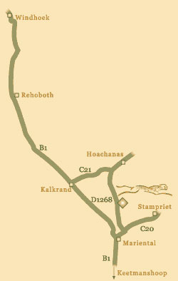 Bagatelle Namibia map