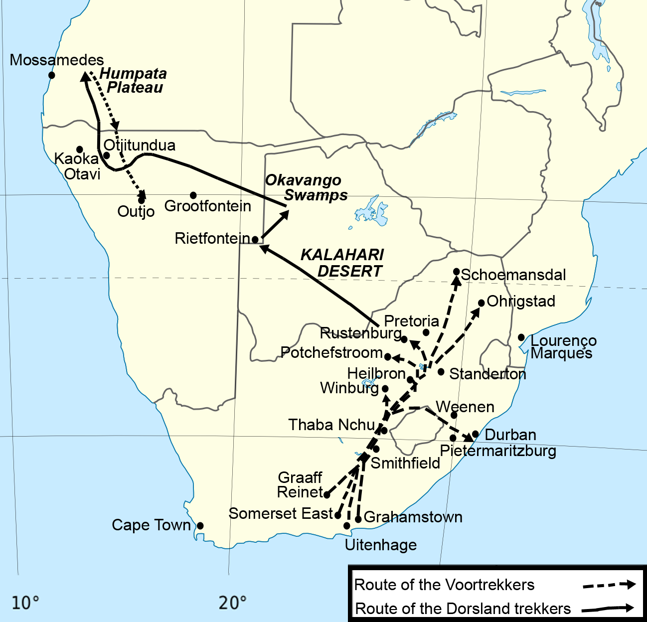 Dorsland Trek map