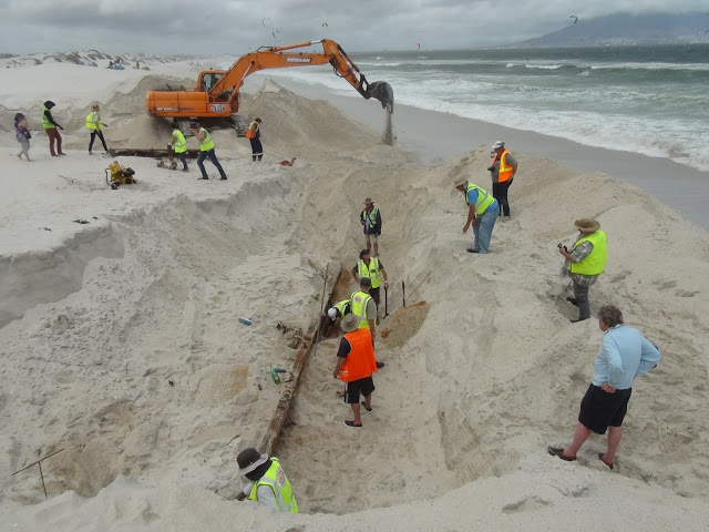 Discovery of Haarlem shipwreck, Bloubergstrand, Cape Town, South Africa