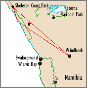Skeleton Coast Safari map