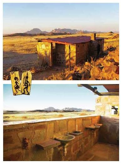 Rostock Ritz Desert Lodge Namibia camp site - ablution block