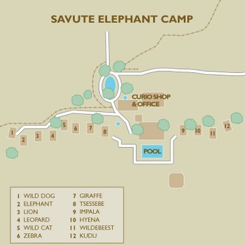 Savute Elephant Camp Chobe Park, Botswana: plan