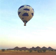 Hot air balloon flights at Twyfelfontein Namibia