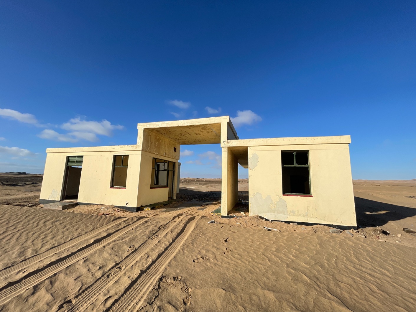 Old Navy communication bunker near Walvis Bay, Namibia