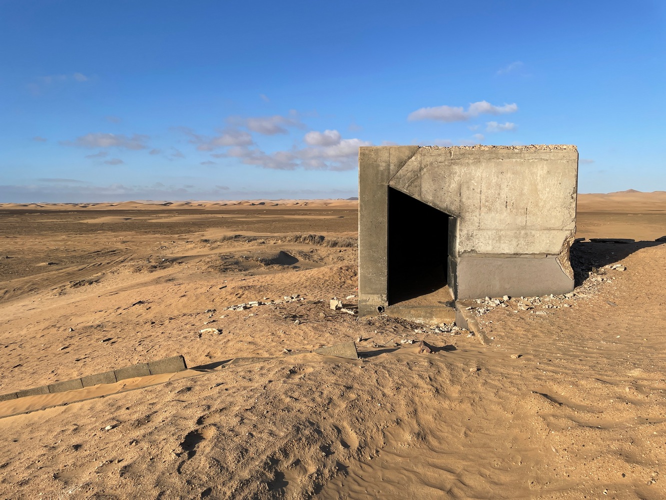 Old Navy communication bunker near Walvis Bay, Namibia