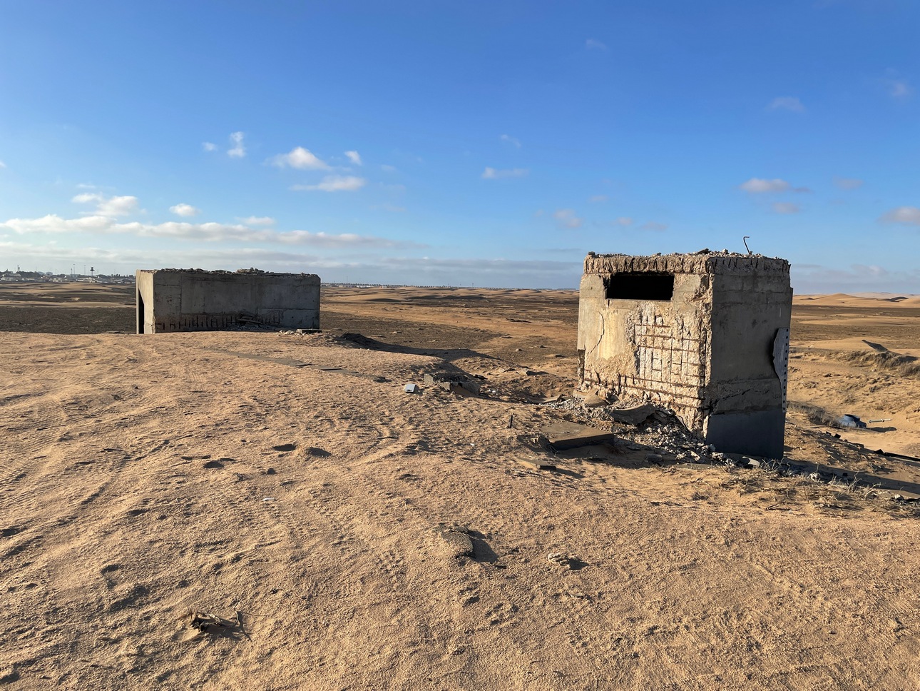 Old Navy communication bunker near Walvis Bay, Namibia