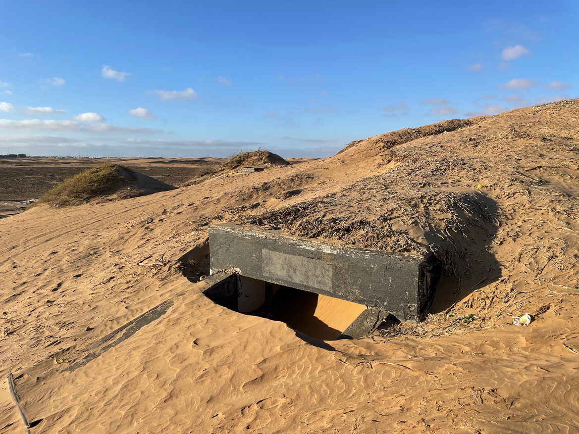 Old Navy communication bunker near Walvis Bay, Namibia