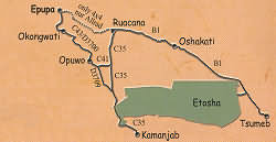 Omarunga Camp map